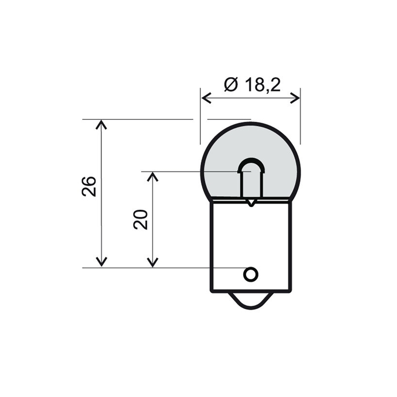 Přední světlo RMS BA15S 12V 5W