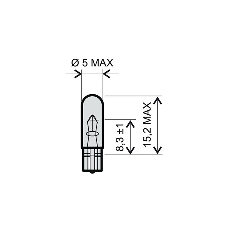Přední světlo RMS T5 12V 1,2W