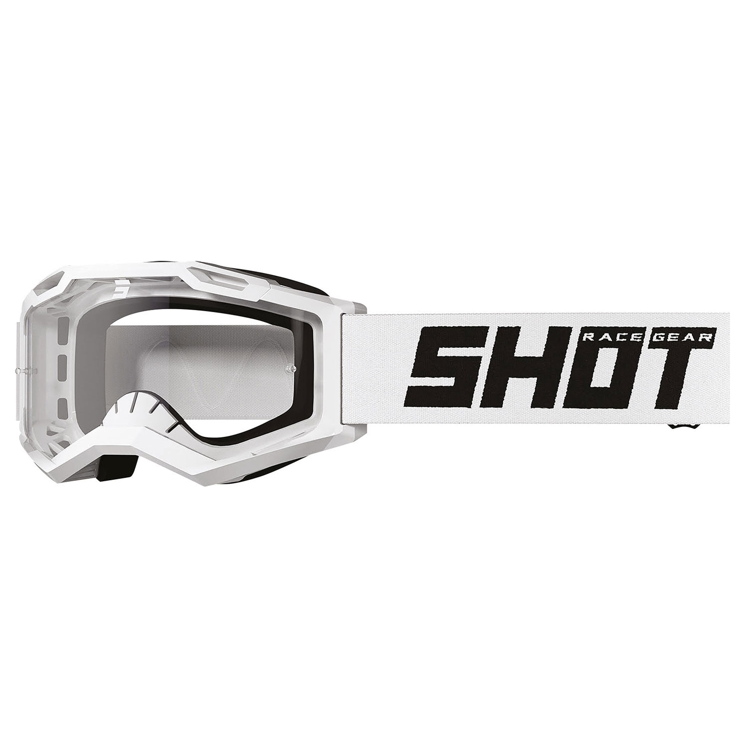 Dětské motokrosové brýle Shot Rocket Kid 2.0 solid bílé s čirým plexi