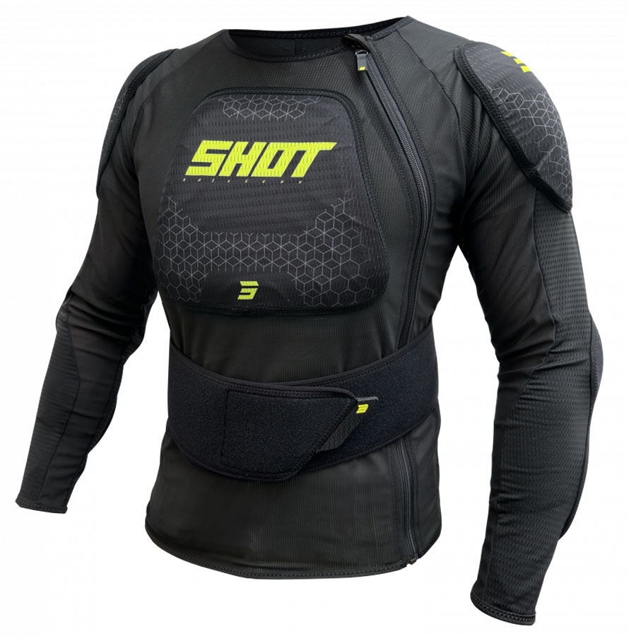 Dětský chránič těla Shot Airlight černo-fluo žlutý Velikost: S