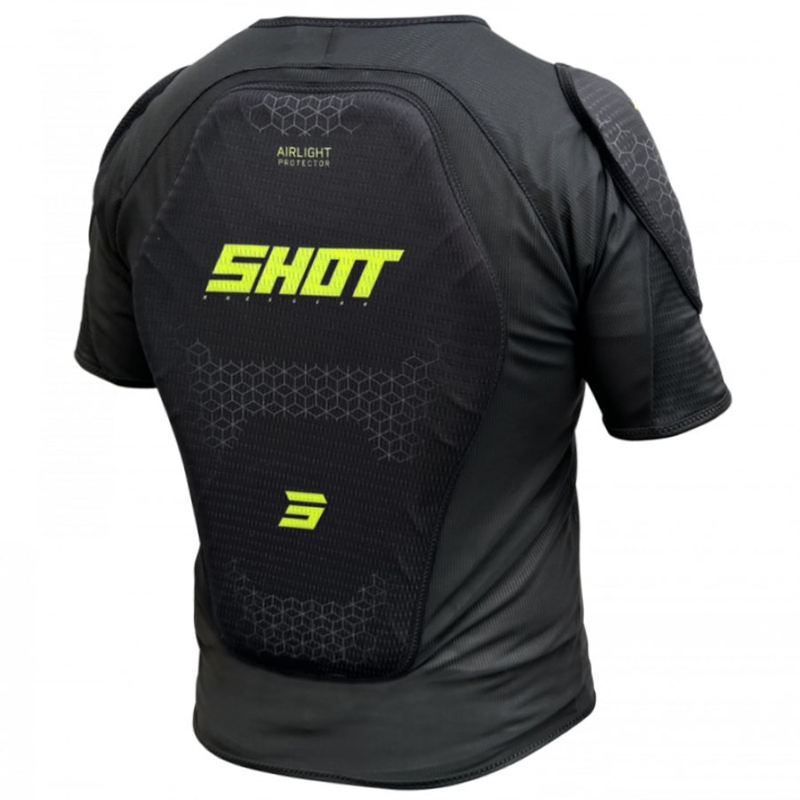 Dětský chránič těla Shot Airlight T-Shirt černo-fluo žlutý