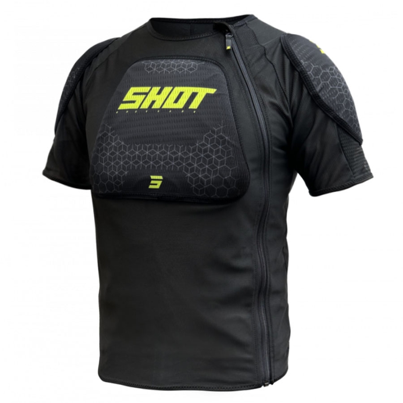 Dětský chránič těla Shot Airlight T-Shirt černo-fluo žlutý