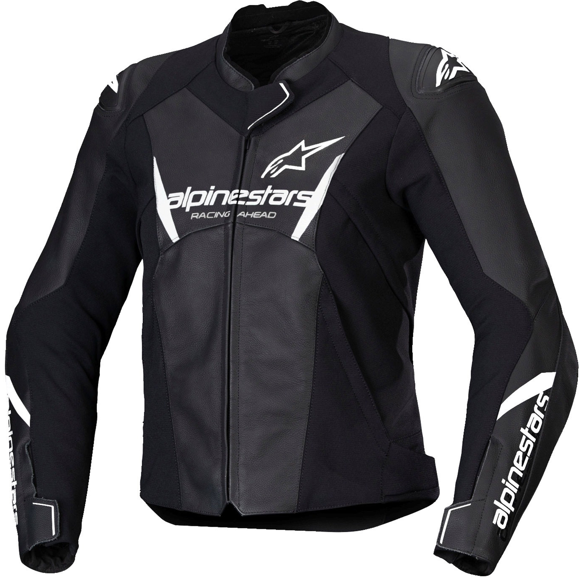 Dámská kožená bunda na motorku Alpinestars Stella Faster 3 černo-bílá Velikost: 38