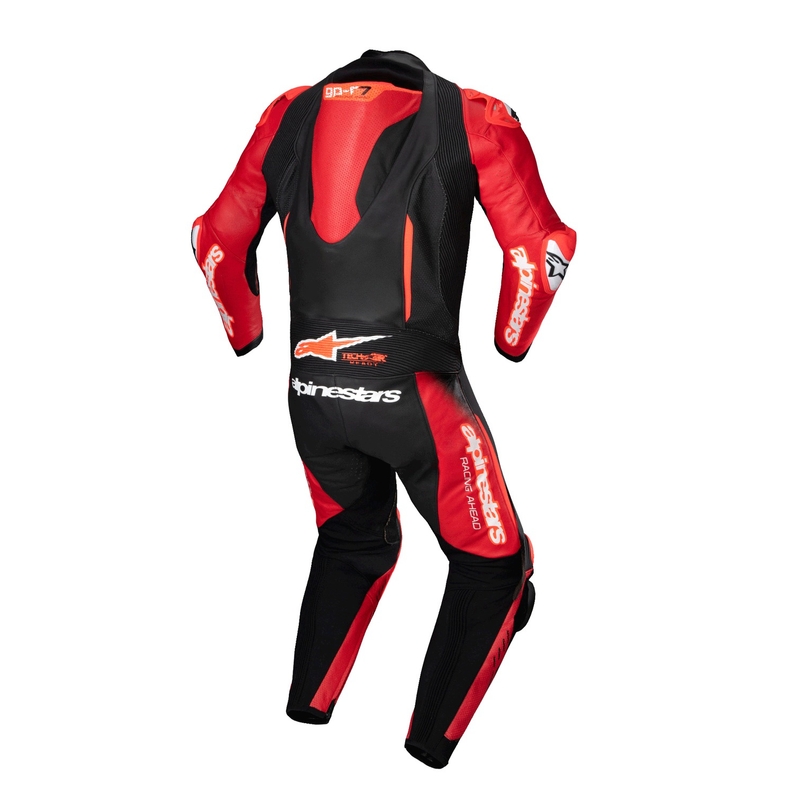 Jednodílná kožená kombinéza Alpinestars GP-R7 Tech-Air ready/kompatibilní černo-červená