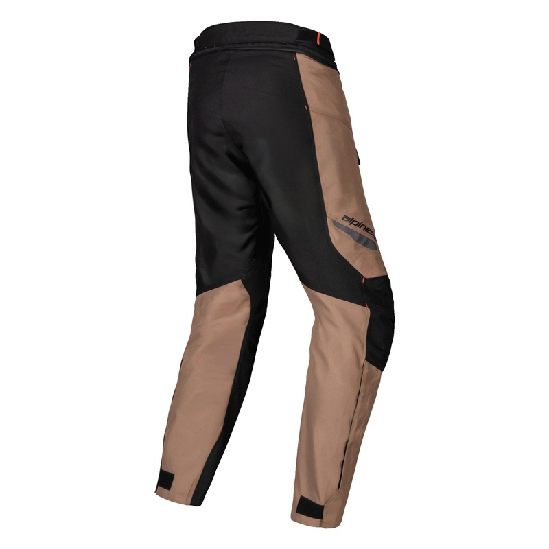 Kalhoty na motorku Alpinestars ST-1 Waterproof khaki-pískovo-černo-fluo červené