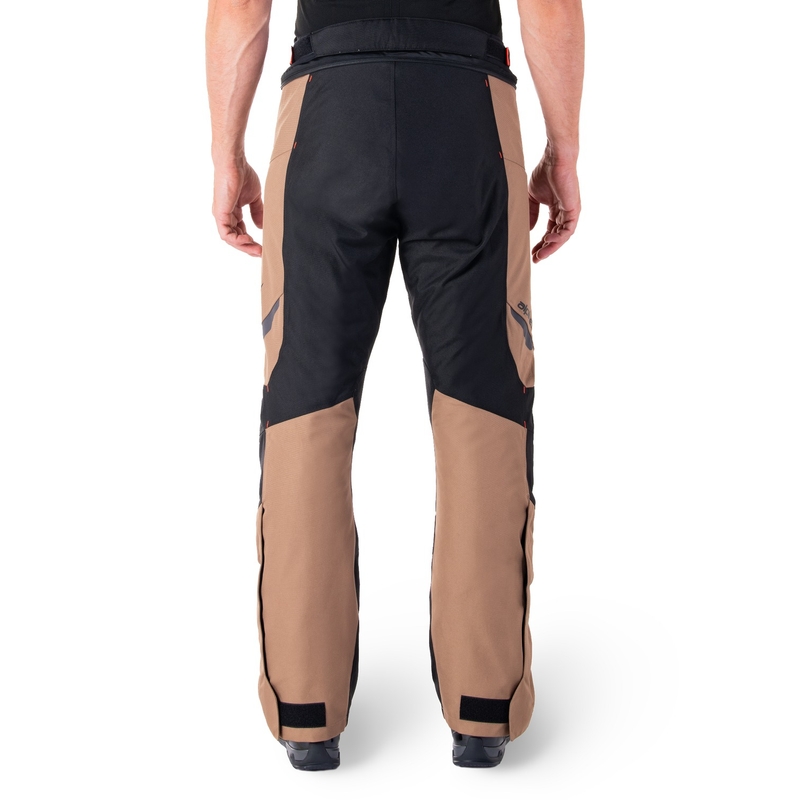 Kalhoty na motorku Alpinestars ST-1 Waterproof khaki-pískovo-černo-fluo červené