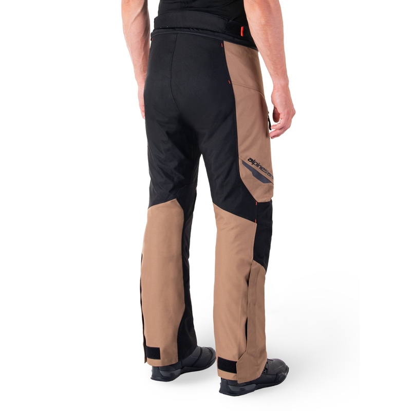 Kalhoty na motorku Alpinestars ST-1 Waterproof khaki-pískovo-černo-fluo červené