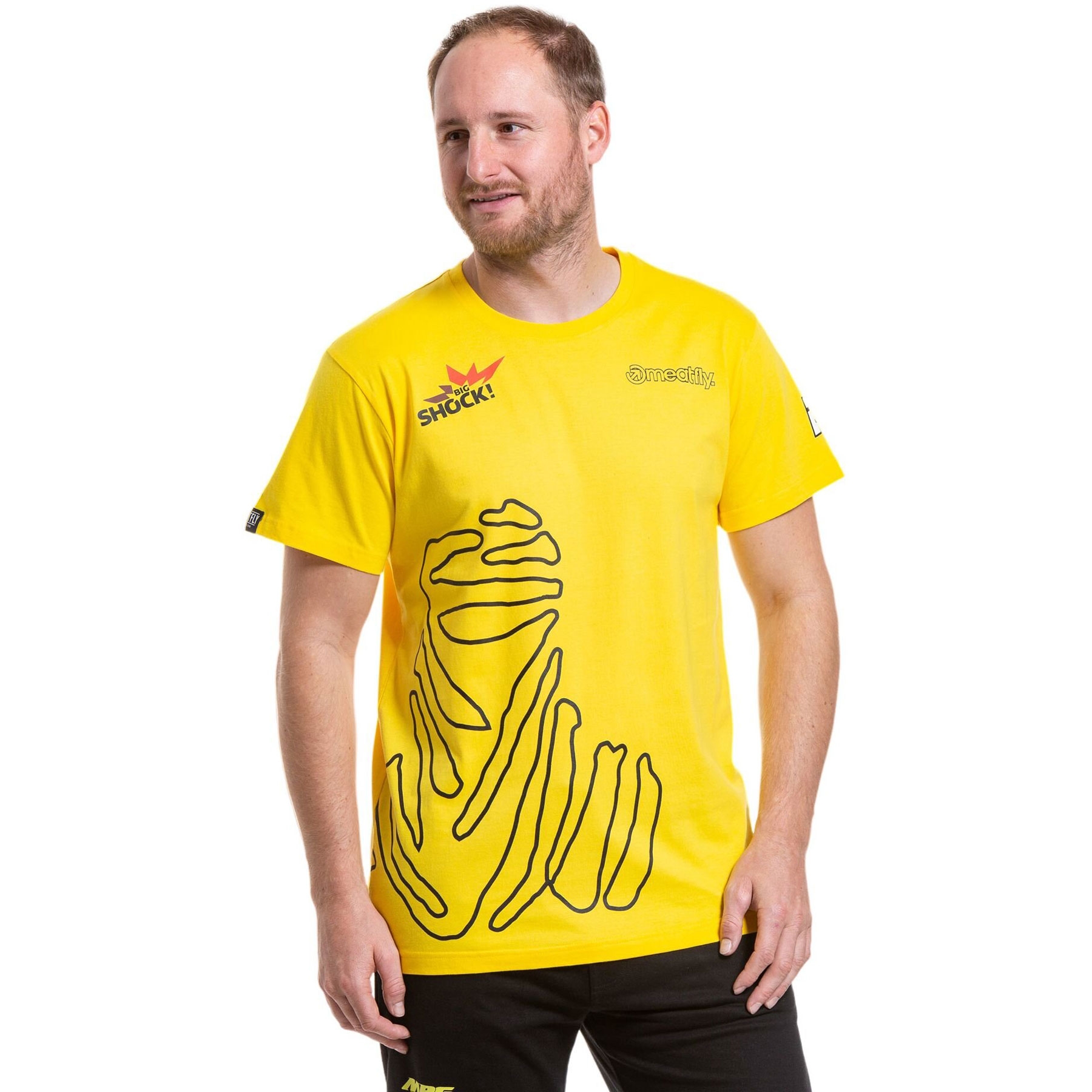 Tričko Meatfly Big Shock Dakar žluté Velikost: S