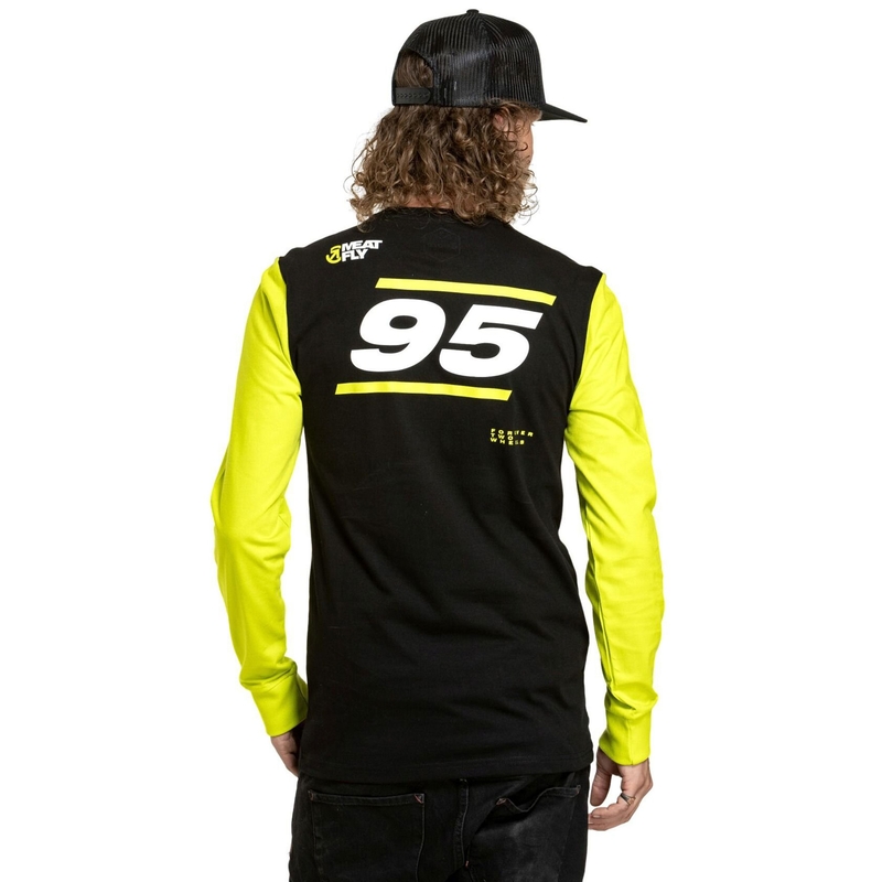 Tričko s dlouhým rukávem Meatfly Appex fluo žluto-černé