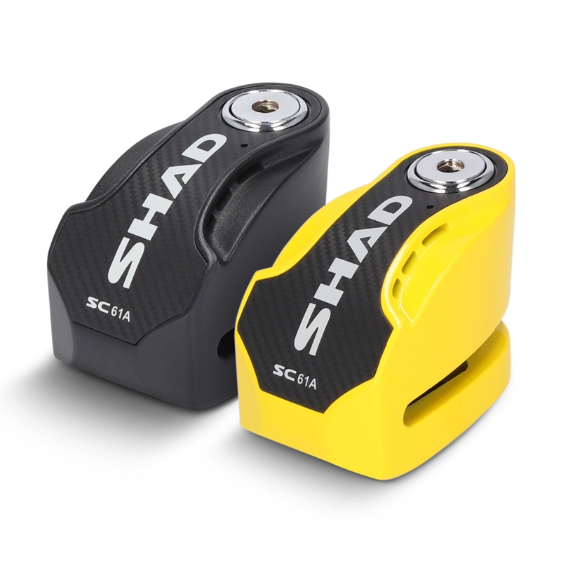 Zámek na kotouč s alarmem SHAD SC61A černý průměr čepu 6mm