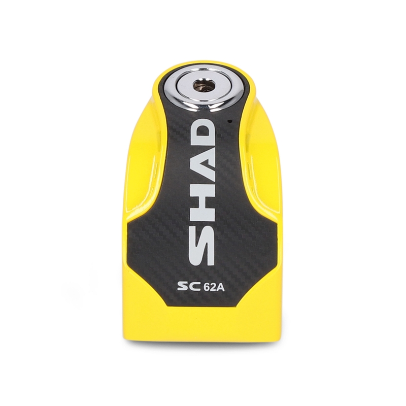 Zámek na kotouč s alarmem SHAD SC62A žlutá pin 10mm