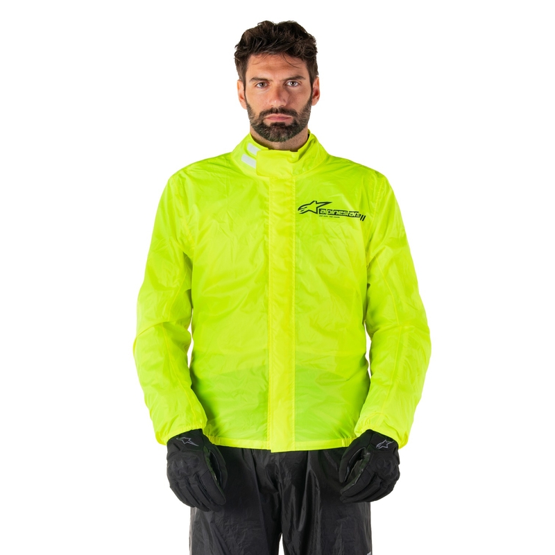 Nepromokavá bunda Alpinestars Hurricane Rain 2 fluo žlutá