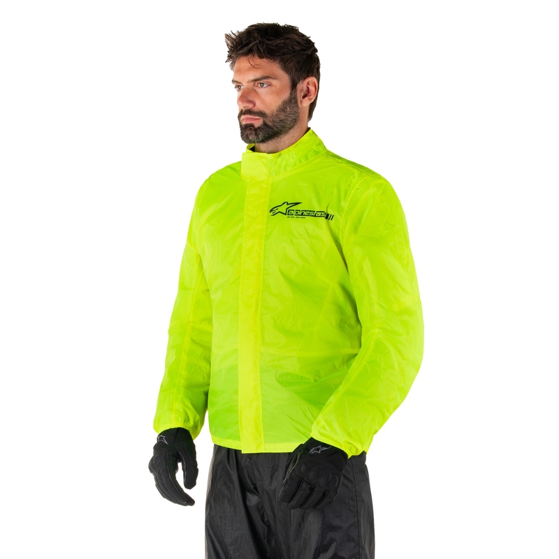 Nepromokavá bunda Alpinestars Hurricane Rain 2 fluo žlutá