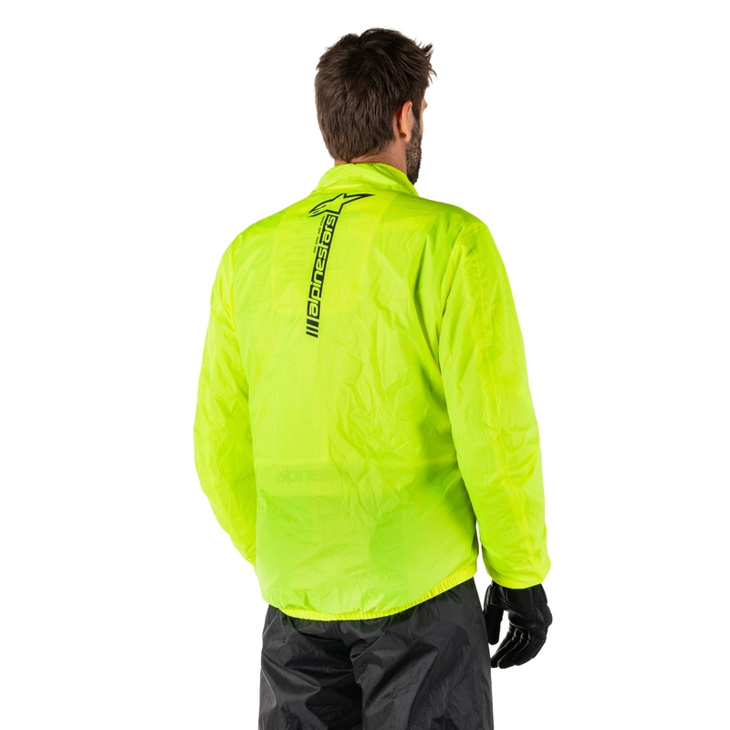 Nepromokavá bunda Alpinestars Hurricane Rain 2 fluo žlutá