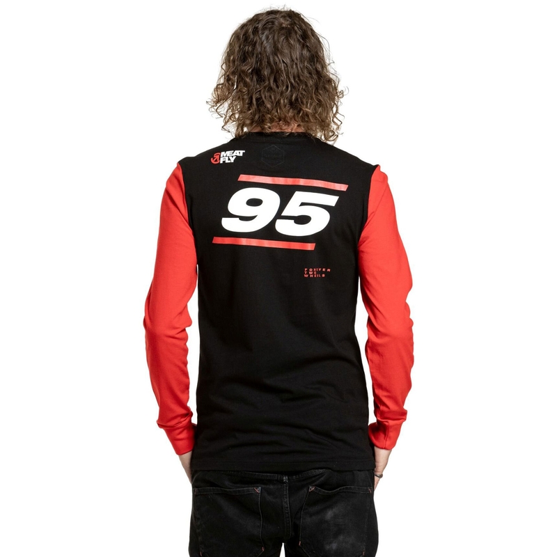 Tričko s dlouhým rukávem Meatfly Appex černo-červené