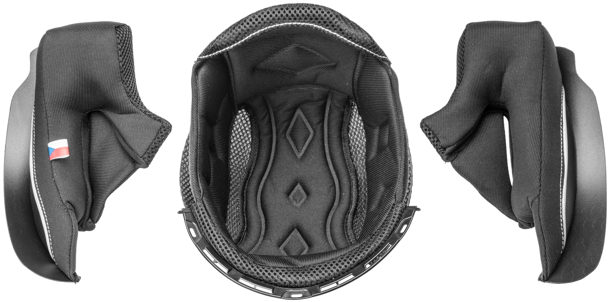 Lícnice a klobouk pro helmy Cassida Integral 3.0 černé Velikost: XS