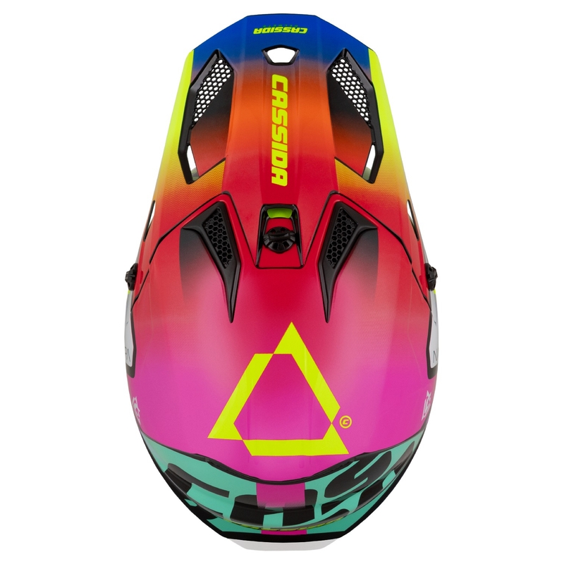 Motokrosová helma na motorku Cassida Cross Cup 2 Napa perleťová multicolor