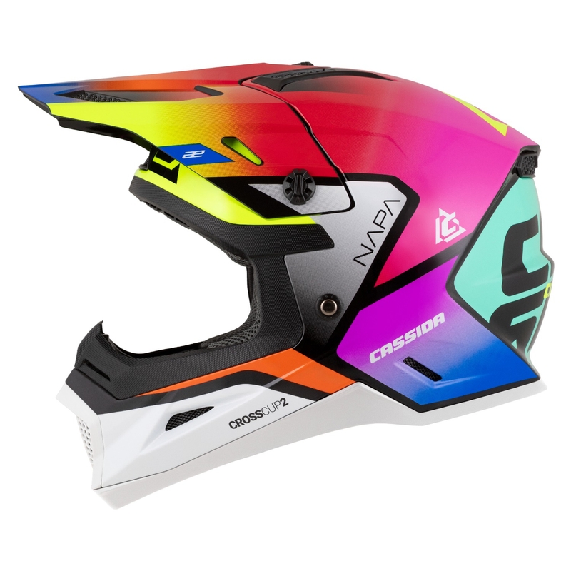 Dětská motokrosová helma na motorku Cassida Cross Cup 2 Napa perleťová multicolor