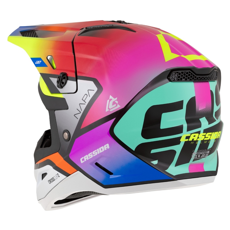 Dětská motokrosová helma na motorku Cassida Cross Cup 2 Napa perleťová multicolor