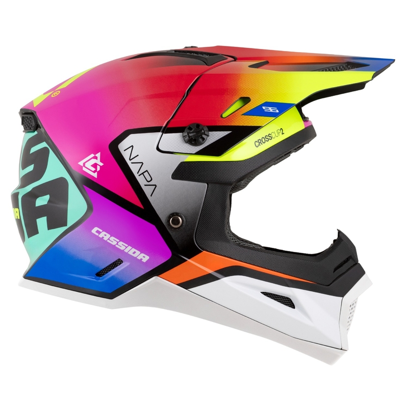Dětská motokrosová helma na motorku Cassida Cross Cup 2 Napa perleťová multicolor