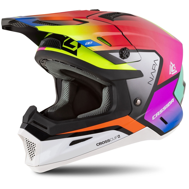 Dětská motokrosová helma na motorku Cassida Cross Cup 2 Napa perleťová multicolor