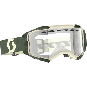 Motokrosové brýle SCOTT Fury Enduro khaki s čirým plexi