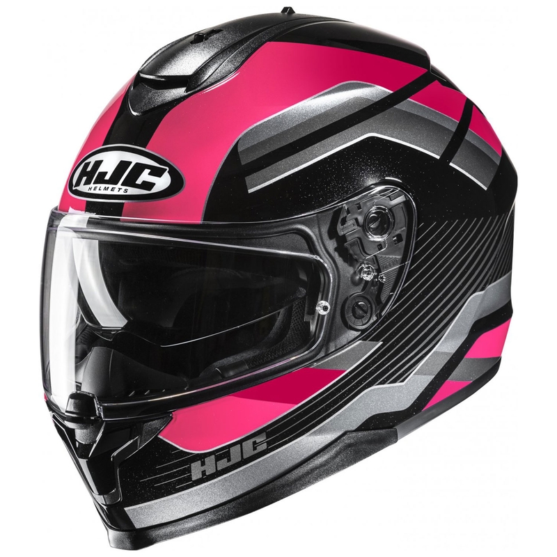 Integrální helma na motorku HJC C70N Belis MC8 černo-růžová