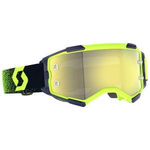 Motokrosové brýle SCOTT Fury CH zeleno-fluo žluté se zrcadlovým plexi