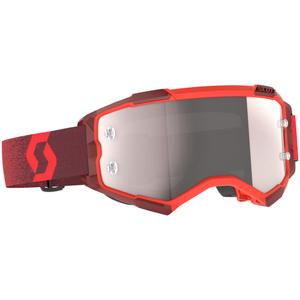 Motokrosové brýle SCOTT Fury CH červené se stříbrným plexi