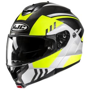 Výklopná helma na motorku HJC C91N Kaon MC3H fluo žluto-černo-šedá