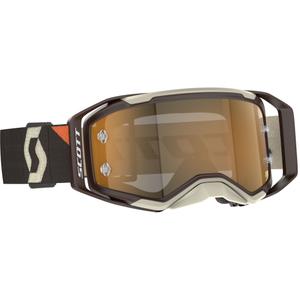 Motokrosové brýle SCOTT Prospect 2.0 AMP tmavě hnědo-béžové se zlatým plexi