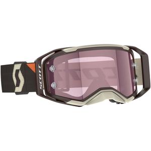 Motokrosové brýle SCOTT Prospect 2.0 AMP tmavě hnědo-béžové s růžovým plexi