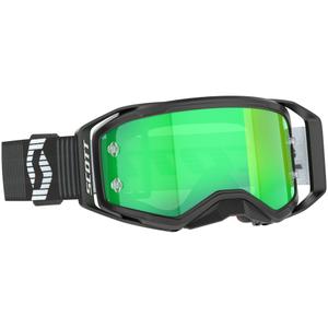Motokrosové brýle SCOTT Prospect 2.0 černo-bílé se zeleným zrcadlovým sklem