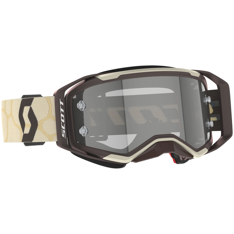 Motokrosové brýle SCOTT Prospect 2.0 LS béžovo-hnědé s šedým light sensitive plexi