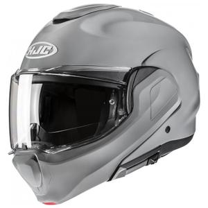 Překlápěcí helma na motorku HJC F100 Solid šedá