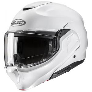 Překlápěcí helma na motorku HJC F100 Solid perleťově bílá