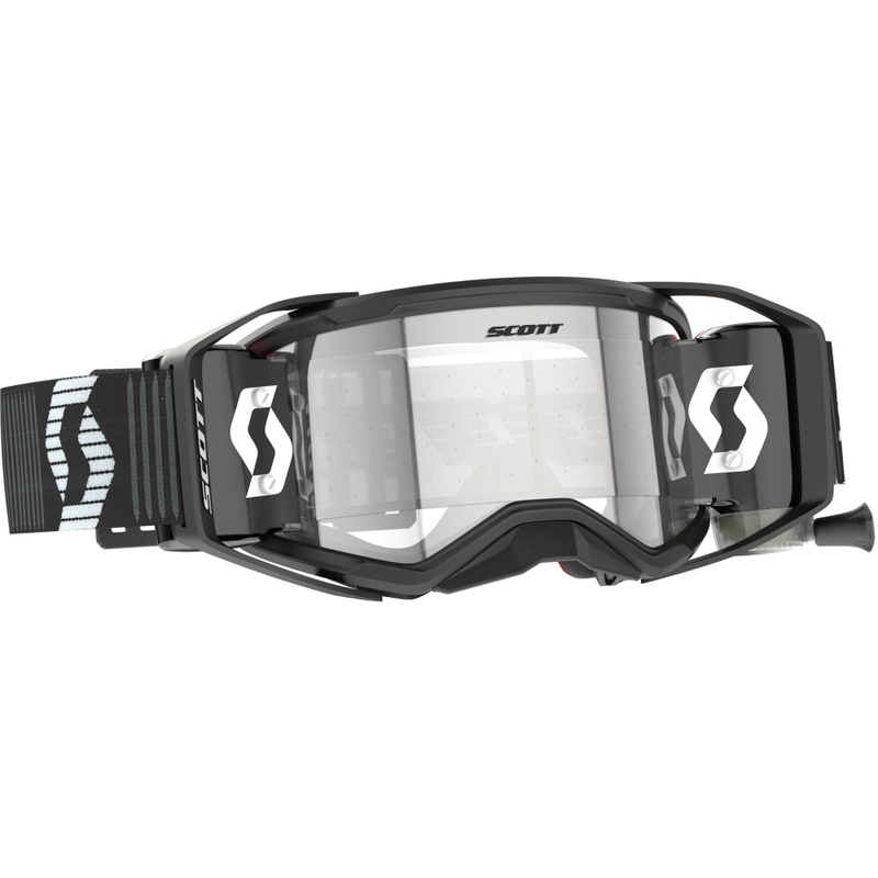 Motokrosové brýle SCOTT Prospect 2.0 Super WFS černo-bílé s čirým plexi
