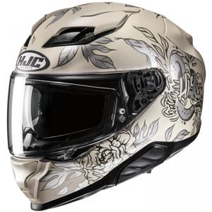 Integrální helma na motorku HJC F71 Eliz MC9SF béžovo-šedá