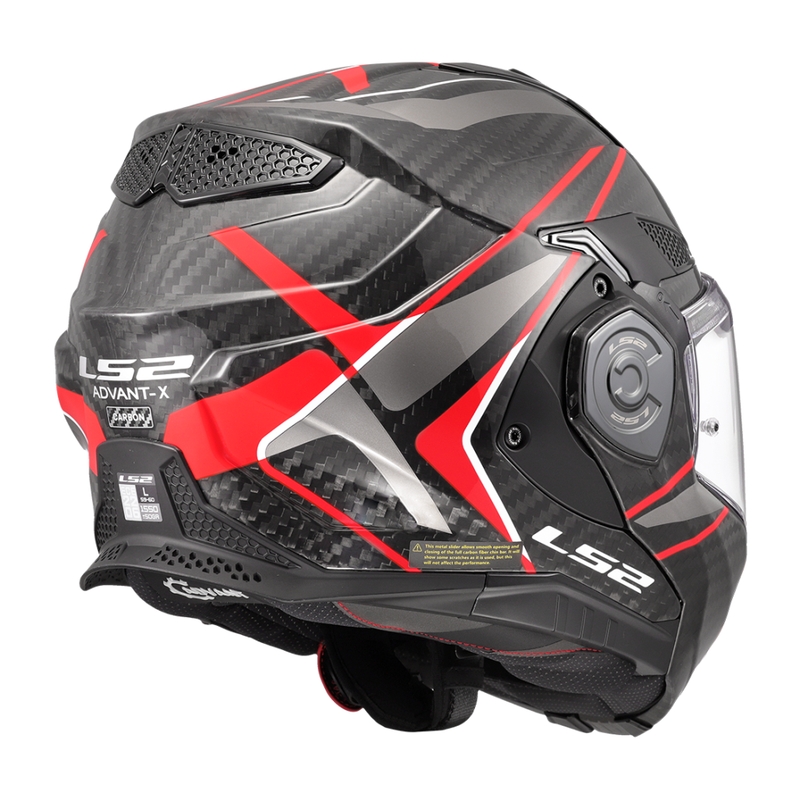 Překlápěcí helma na motorku LS2 FF901 Advant X C Future II černo-červená