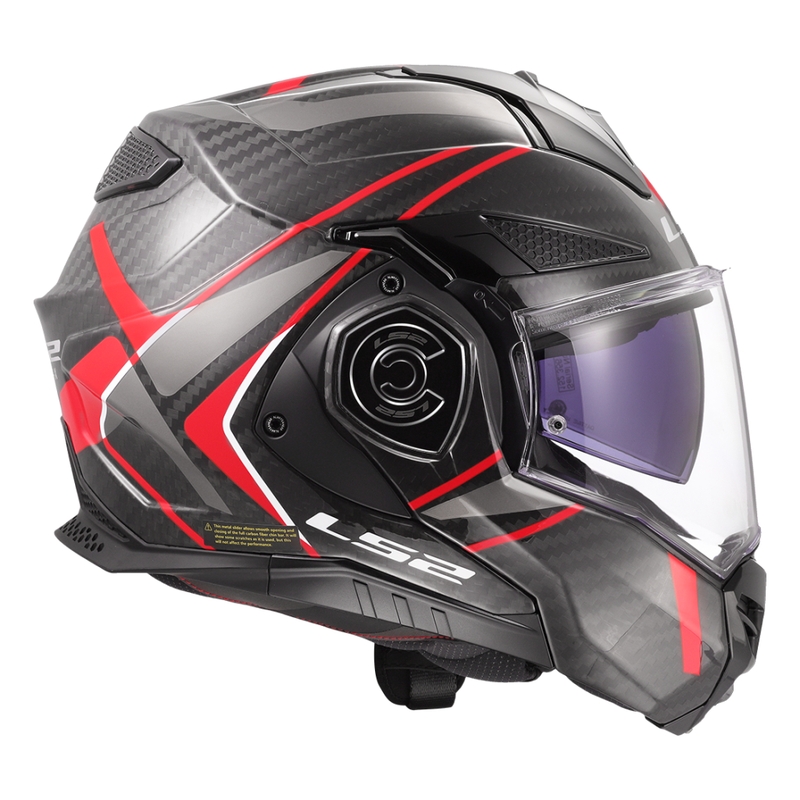 Překlápěcí helma na motorku LS2 FF901 Advant X C Future II černo-červená