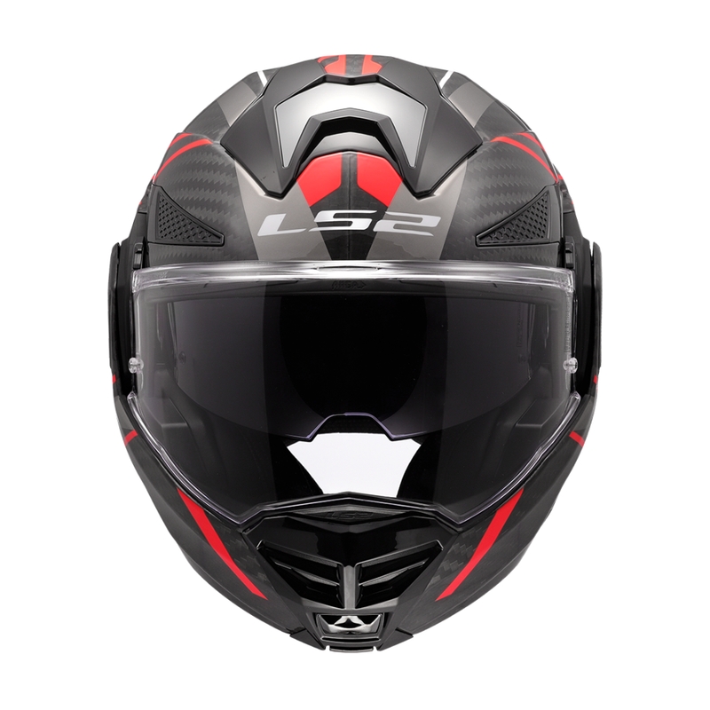 Překlápěcí helma na motorku LS2 FF901 Advant X C Future II černo-červená