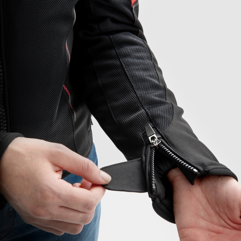 Dámská bunda na motorku Rebelhorn Jax černo-červená