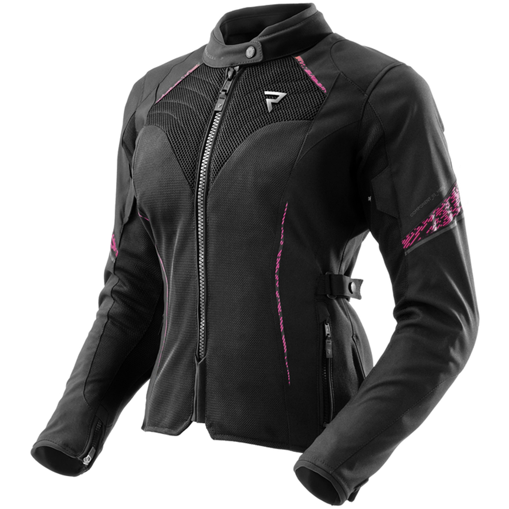 Dámská bunda na motorku Rebelhorn Jax černo-růžová Velikost: 7XL