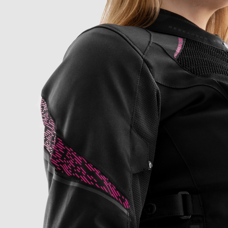 Dámská bunda na motorku Rebelhorn Jax černo-růžová