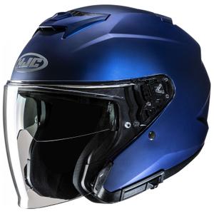 Otevřená helma na motorku HJC i31 Solid Semi Flat metalická modrá