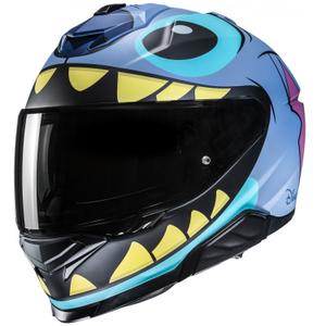 Integrální helma na motorku HJC i71Stitch Disney MC2SF modro-fialová