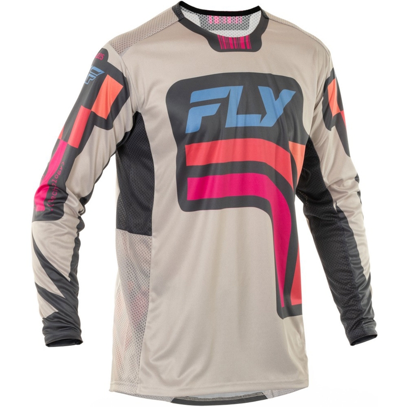Motokrosový dres FLY Racing Lite Vice šedo-růžový