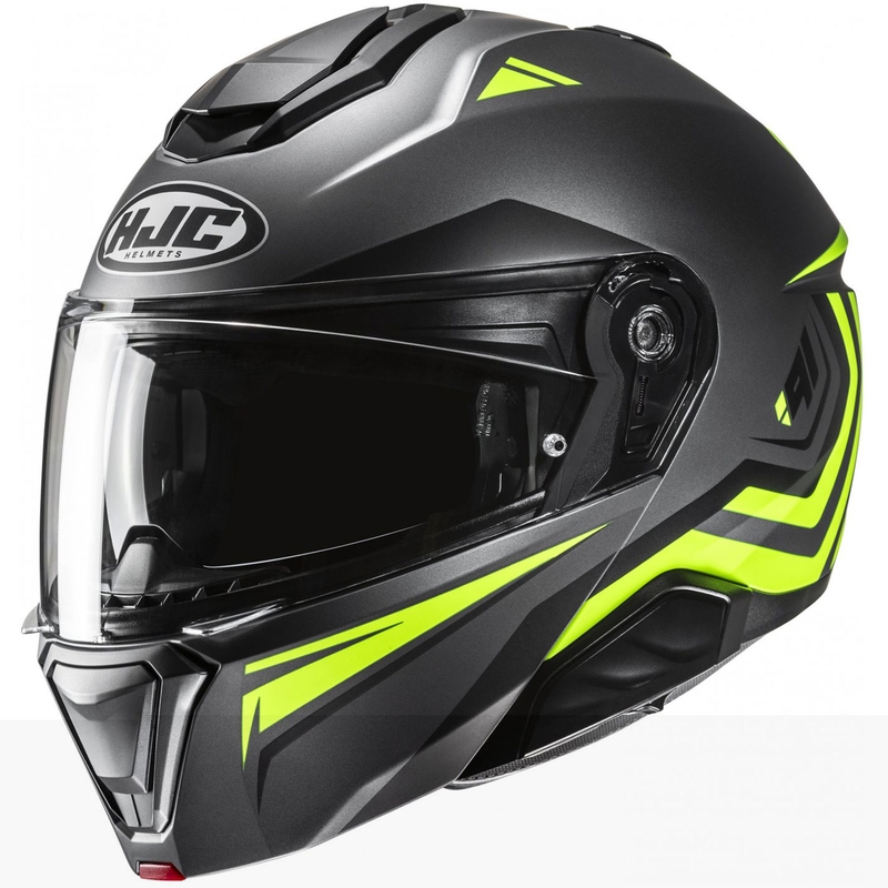Výklopná helma na motorku HJC i91 Tricus MC3HSF černo-fluo žlutá