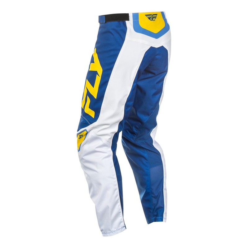Motokrosové kalhoty FLY Racing F-16 bílo-modro-žluté