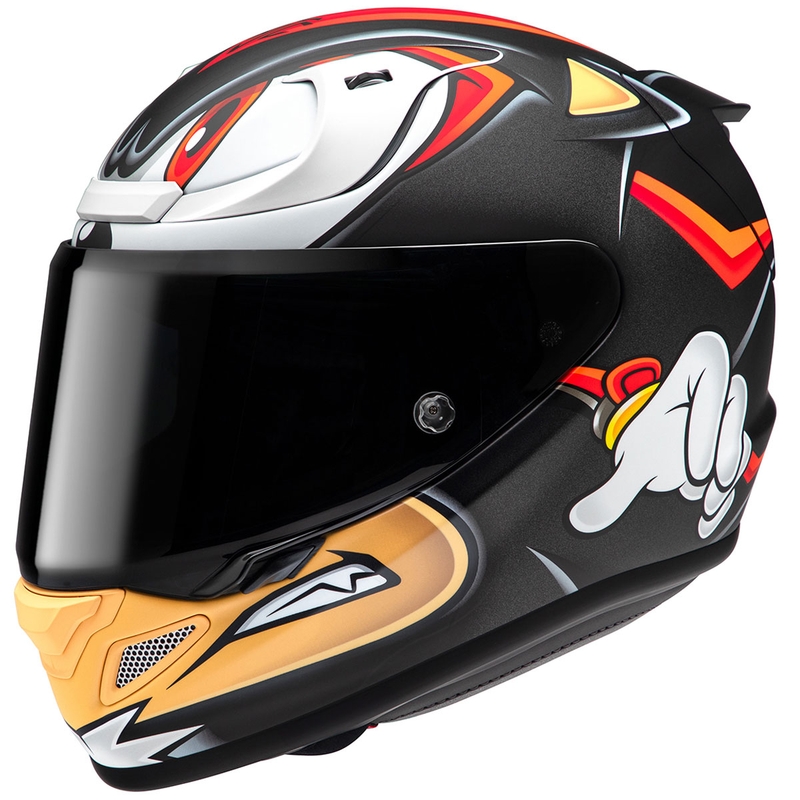 Integrální helma na motorku HJC RPHA 12 Shadow The Hedgehog MC1SF černo-červeno-oranžová výprodej